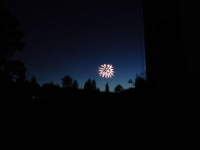 Fireworks from home.