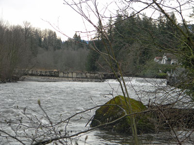 The diversion dam.