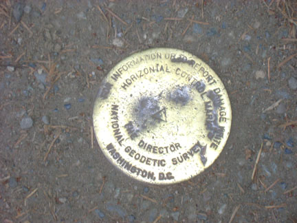 Geodetic Survey marker.