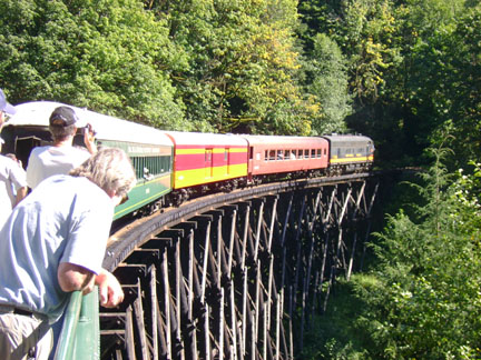 Mt. Rainier  RR wooden trestle.