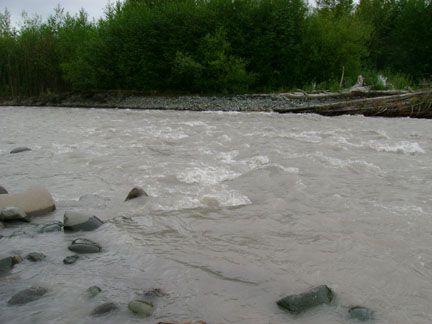 The River was low, but running swift.