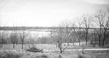 View from lower lot to river.