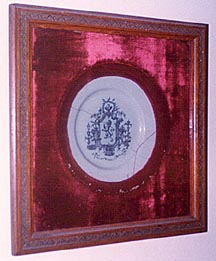 Framed in red plush in comparativly recent years.